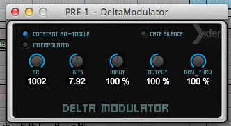 delta modulator xfer