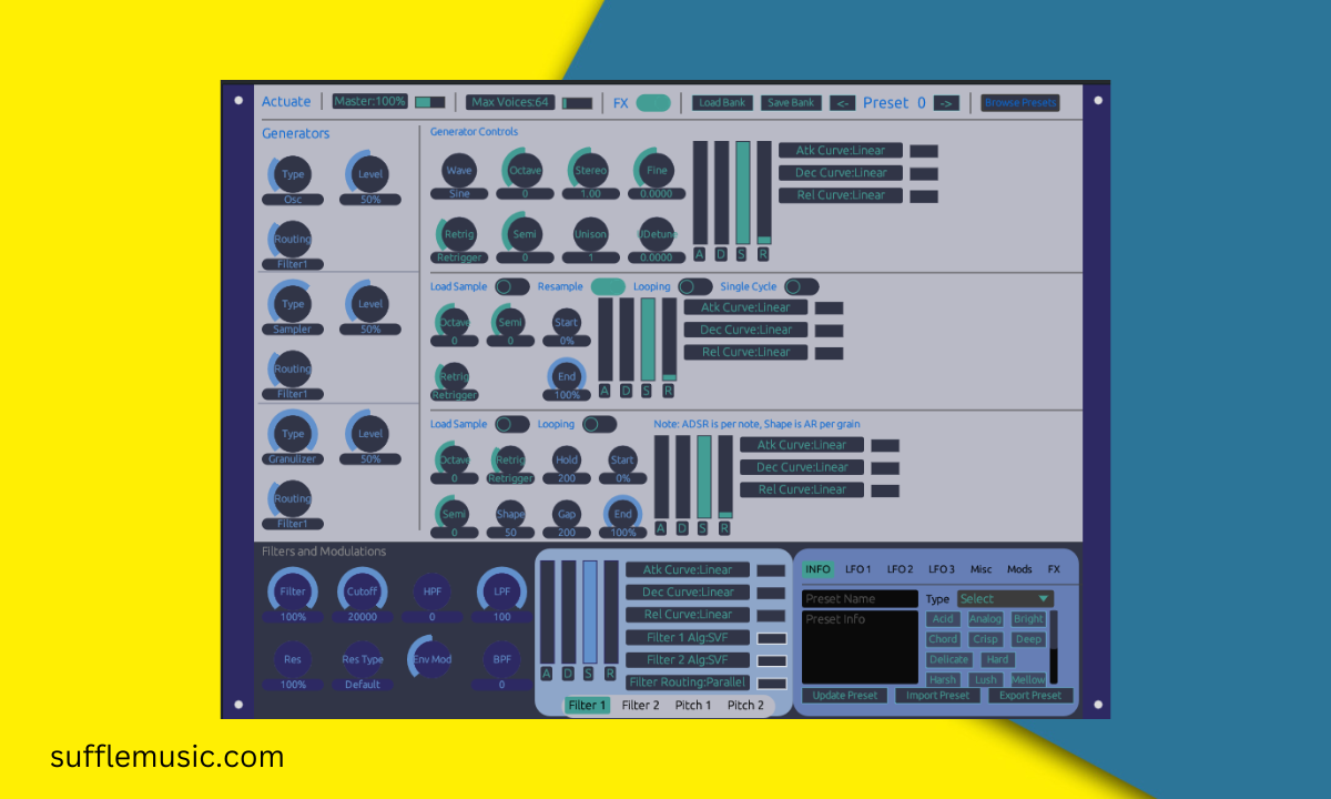 Actuate - FREE Subtractive Synthesizer By Ardura