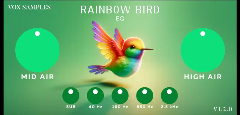 FREE EQ Plugin – Rainbow Bird EQ Plugin by Vox Samples